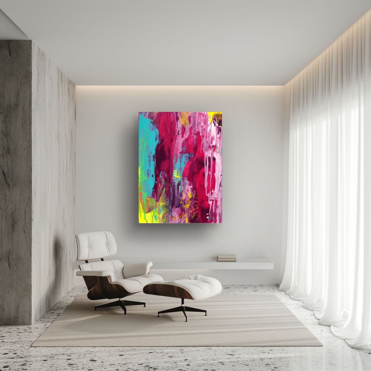 mockup pintura abstracta