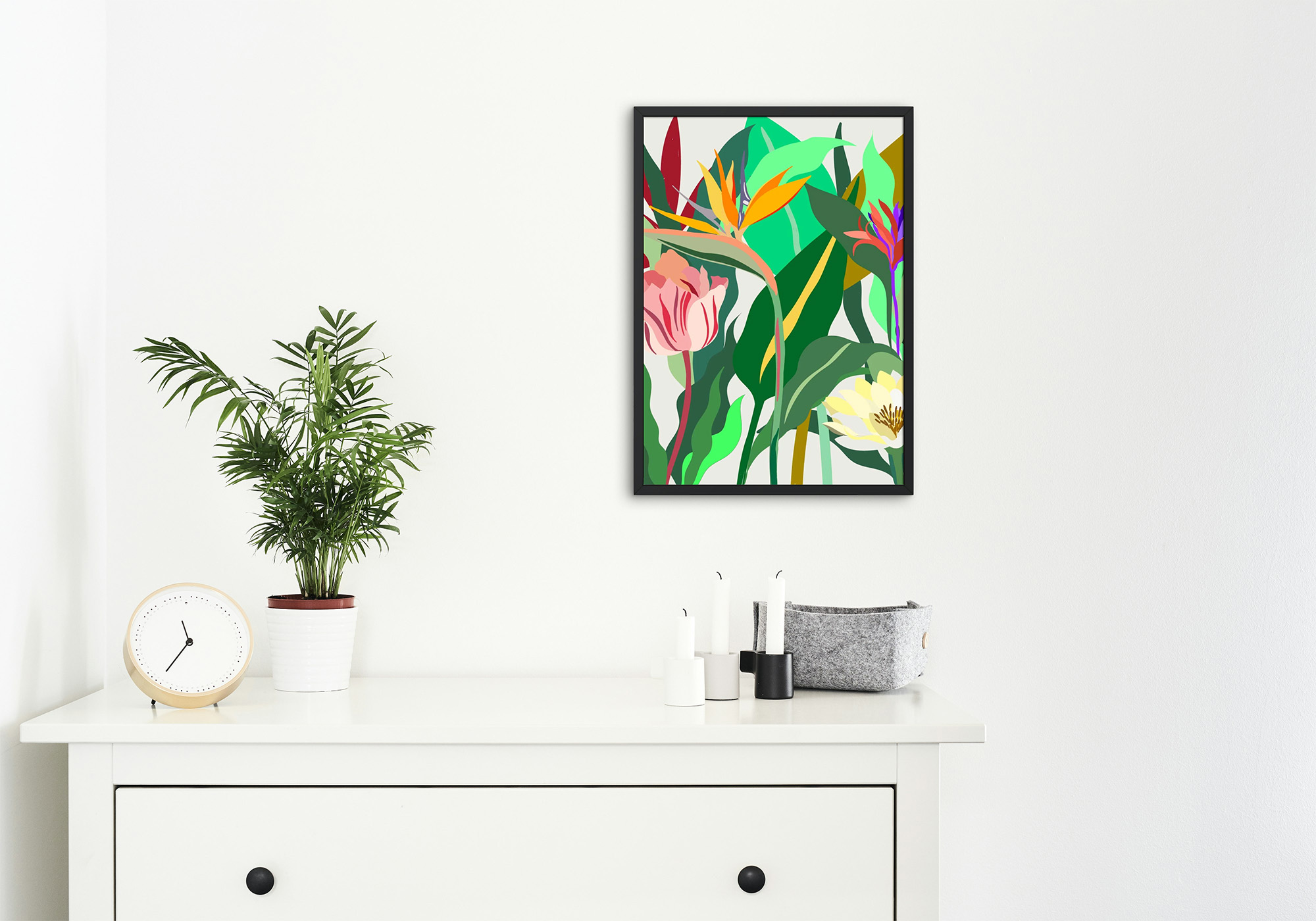 mockup print jardin tropical